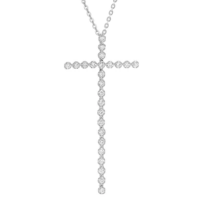 Flexible Cross with Diamonds Necklace