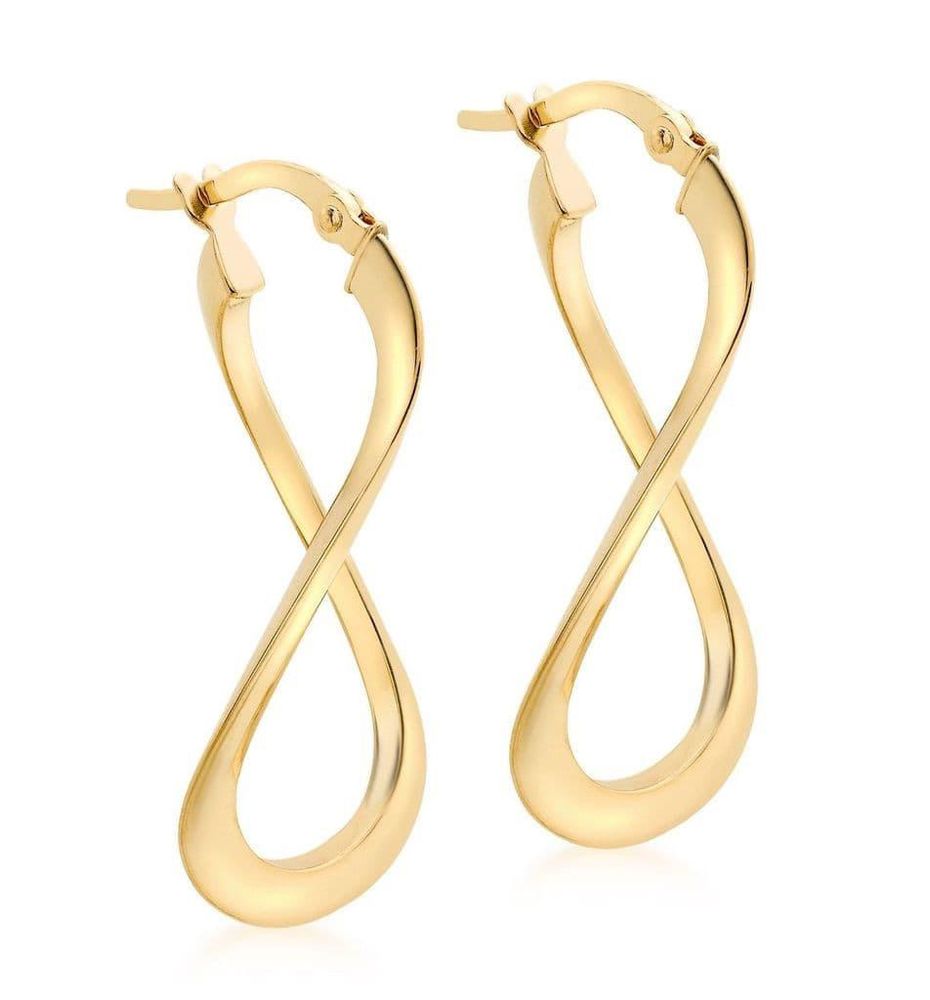 Infinity Figure Eight Hoop Earrings