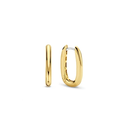 Oval huggie Golden 16MM Earrings