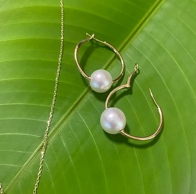 29MM Pearl Hoop Earrings
