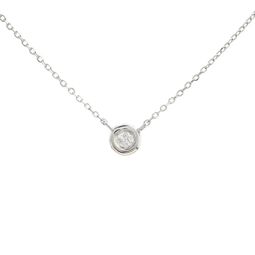 Bezel Diamond .05ct Necklace