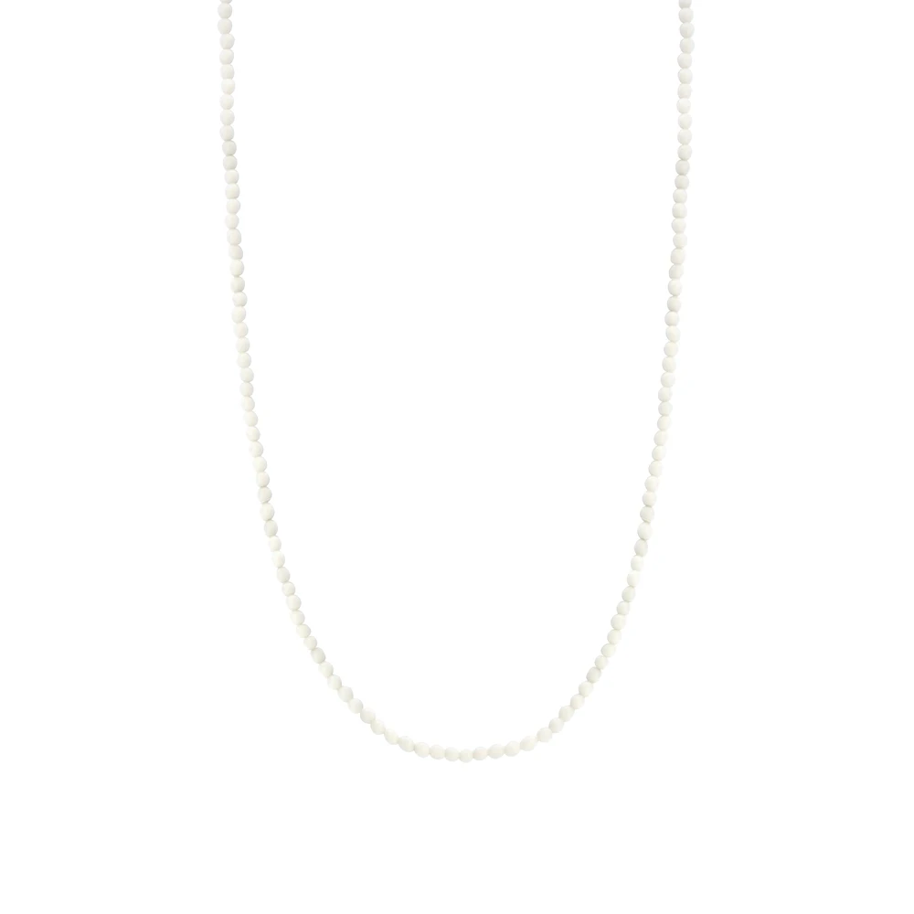 Radiant White 3mm Bead Necklace