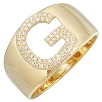 Big Letter G Diamond Ring