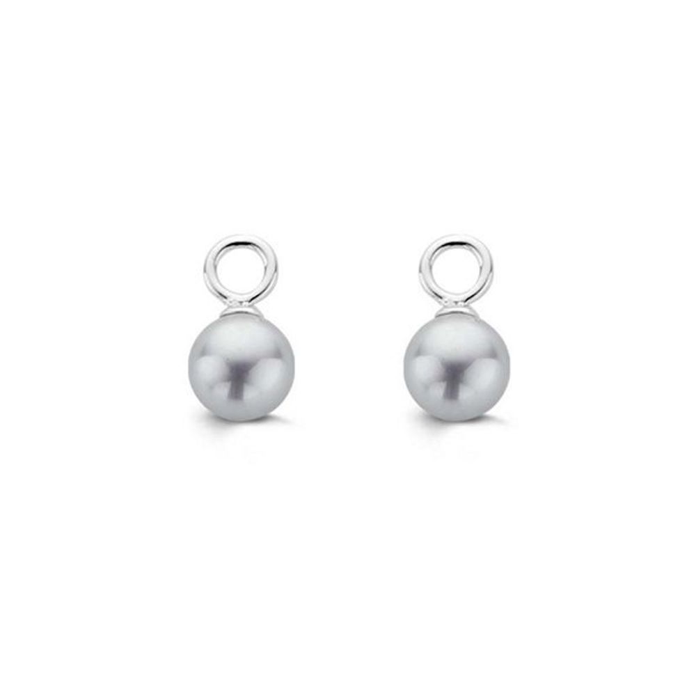 Grey Pearl Ball Ear Charm