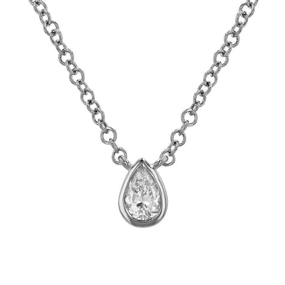 .12ct pear diamond neckalce