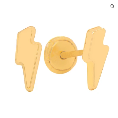 Lightning Bolt Stud Earrings