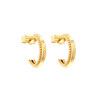 Zirconia Huggie Earrings 18K