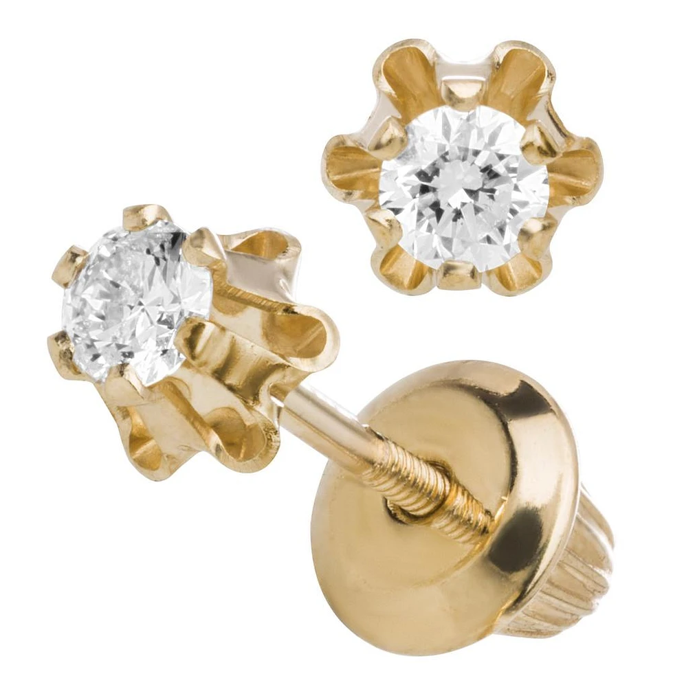 .14ct Diamond Stud Earrings 14K