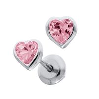 Pink Heart Earrings