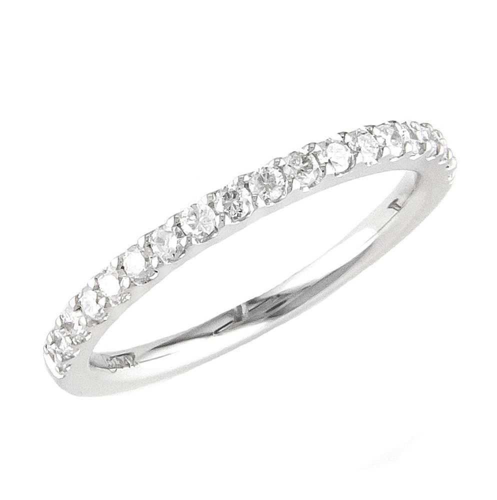 17ct. Diamond Half Eternity White 14K Ring