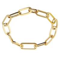 Paper Clip Link Bracelet 14K