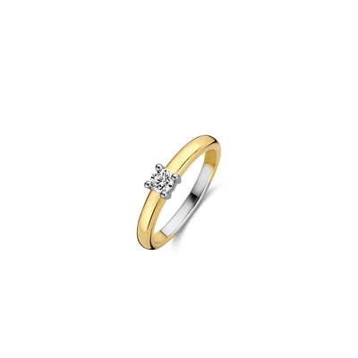 Solitaire 4MM CZ Golden Ring
