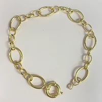 Big and Small Oval Links Bracelet 8''
