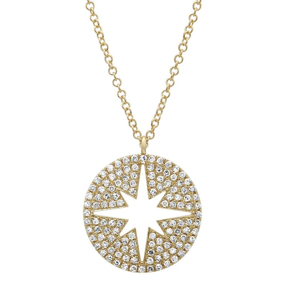 Diamond Compass Star Necklace
