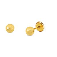 5mm Ball Stud Earrings 14K