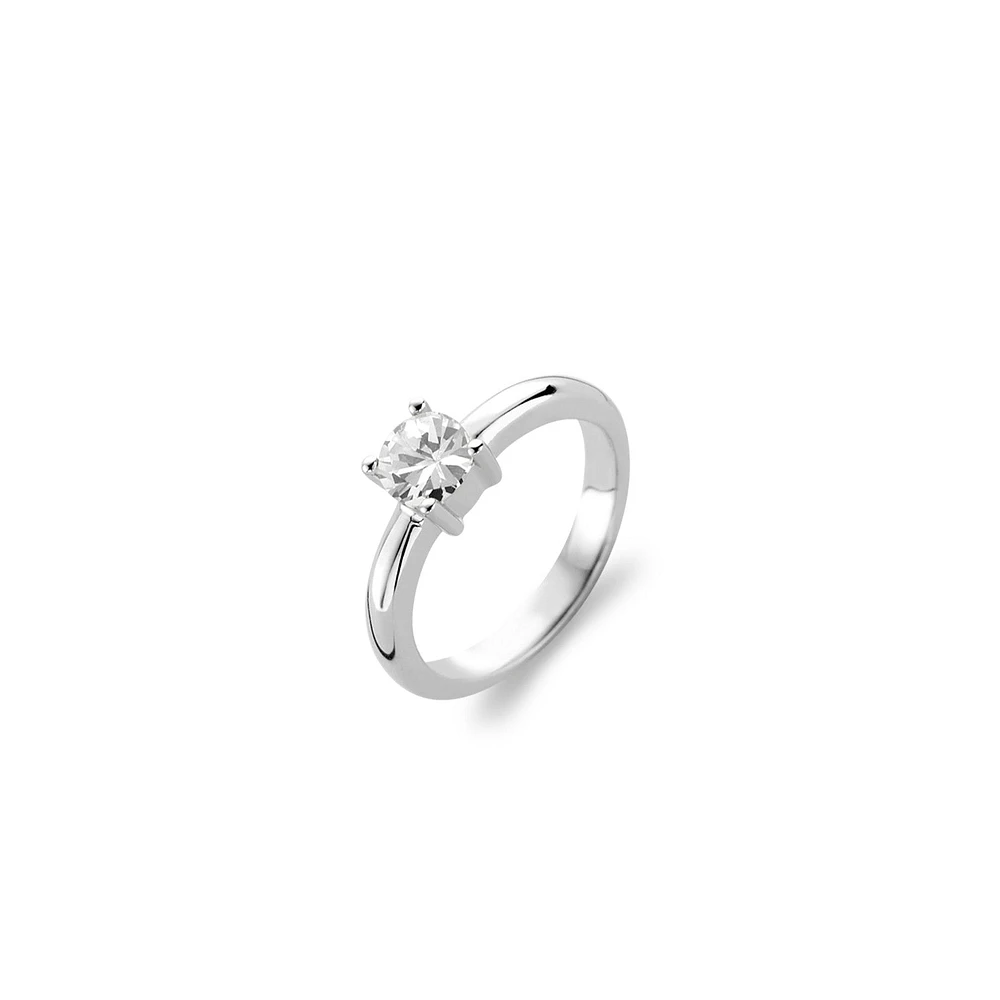 Cubic Zirconia 6MM Solitaire Ring