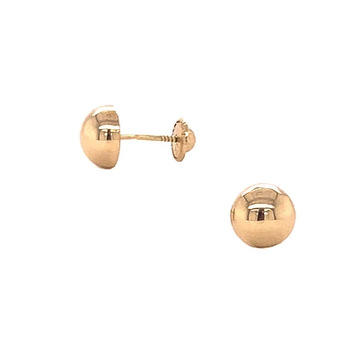7MM Half Ball stud Earrings