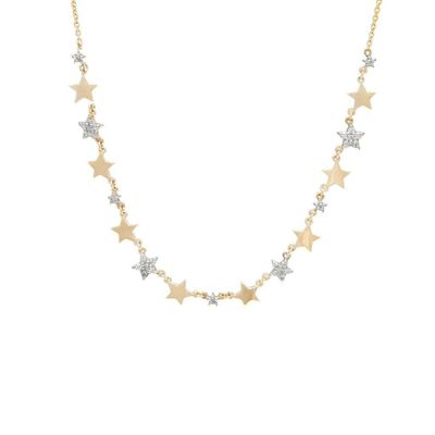 Multi Star Diamond 14K Necklace