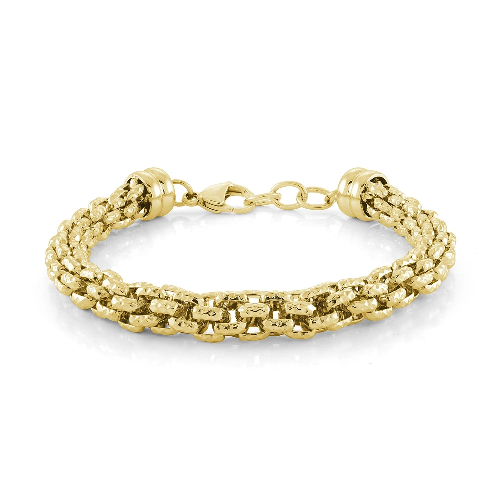 7.5MM Diamond Cut Mix Box Bracelet