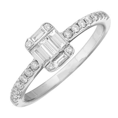 Emerald Illusion .50ct Engagement Ring