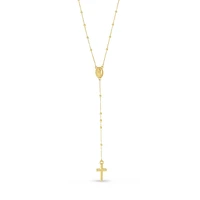 14K Gold Rosary Necklace 26''