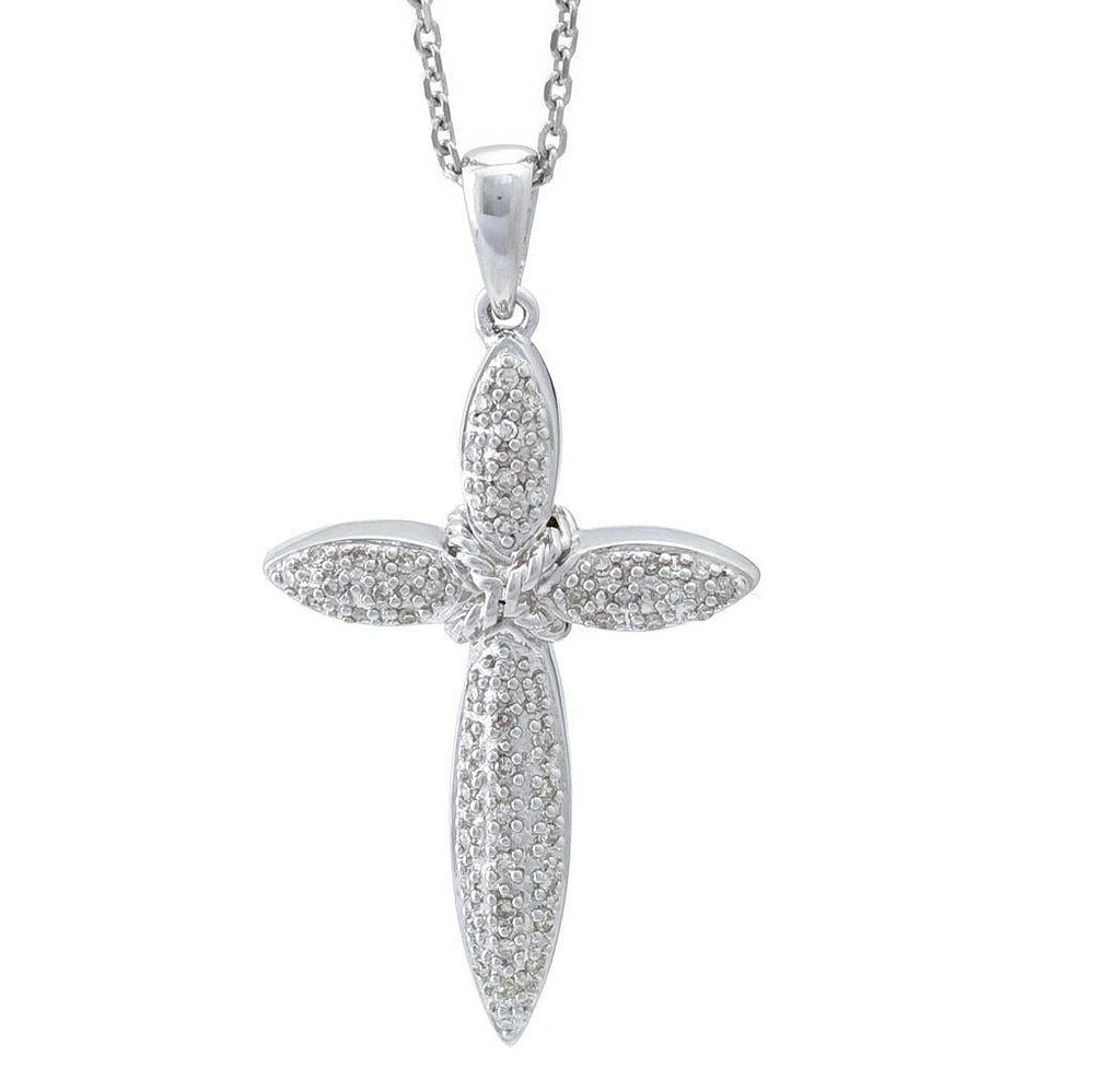Pointy Diamond Cross Necklace