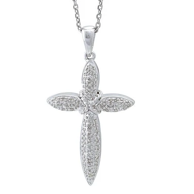 Pointy Diamond Cross Necklace