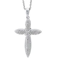 Pointy Diamond Cross Necklace