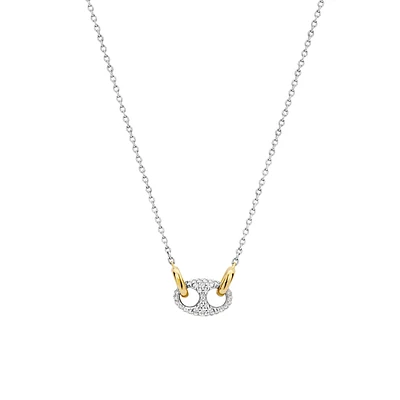 Puffed Mariner G-Ucci Pave Necklace