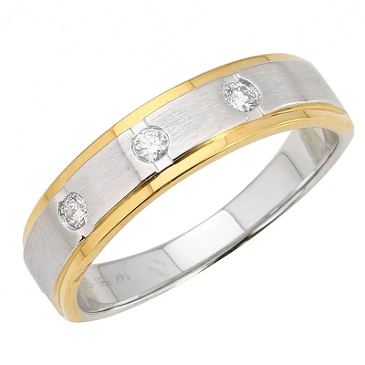 .11ct Diamond Brushed Two Tone Band