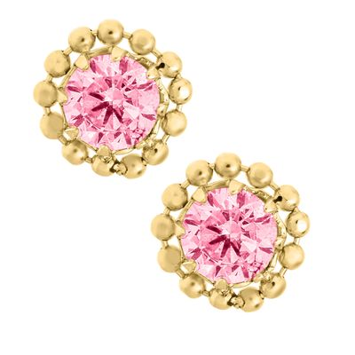 Pink Kids Stud Earrings