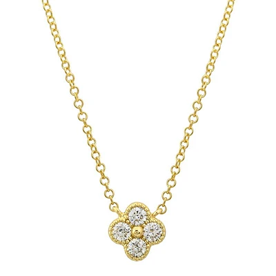 Clover Diamond Gold Necklace
