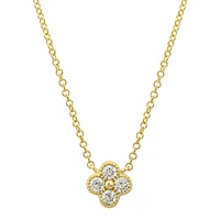 Clover Diamond Gold Necklace