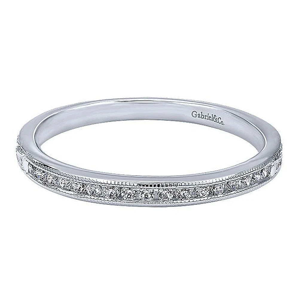 Victorian Wedding Ring .13ct Diamonds