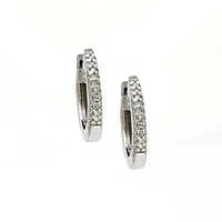 Diamond Huggie 12MM Earrings