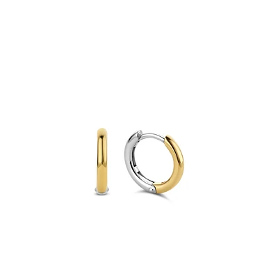 Basic 14MM Golden/Silver Huggie Earrings
