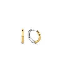 Basic 14MM Golden/Silver Huggie Earrings