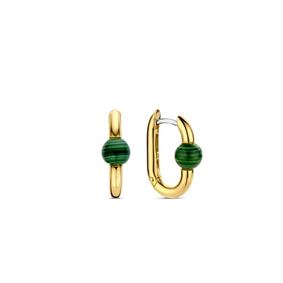 Bead Hardware Malachite Earrings