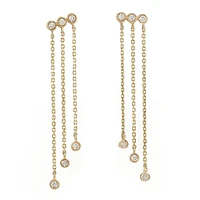 Cascading Three Layer Diamonds Earrings