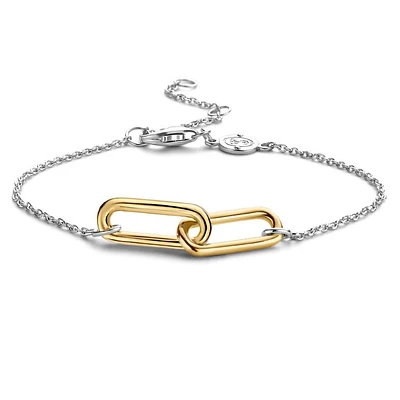 Golden Couple Paper Clip Bracelet