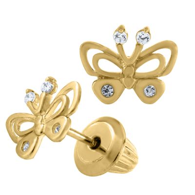 Fun Butterfly 14K Stud Earrings