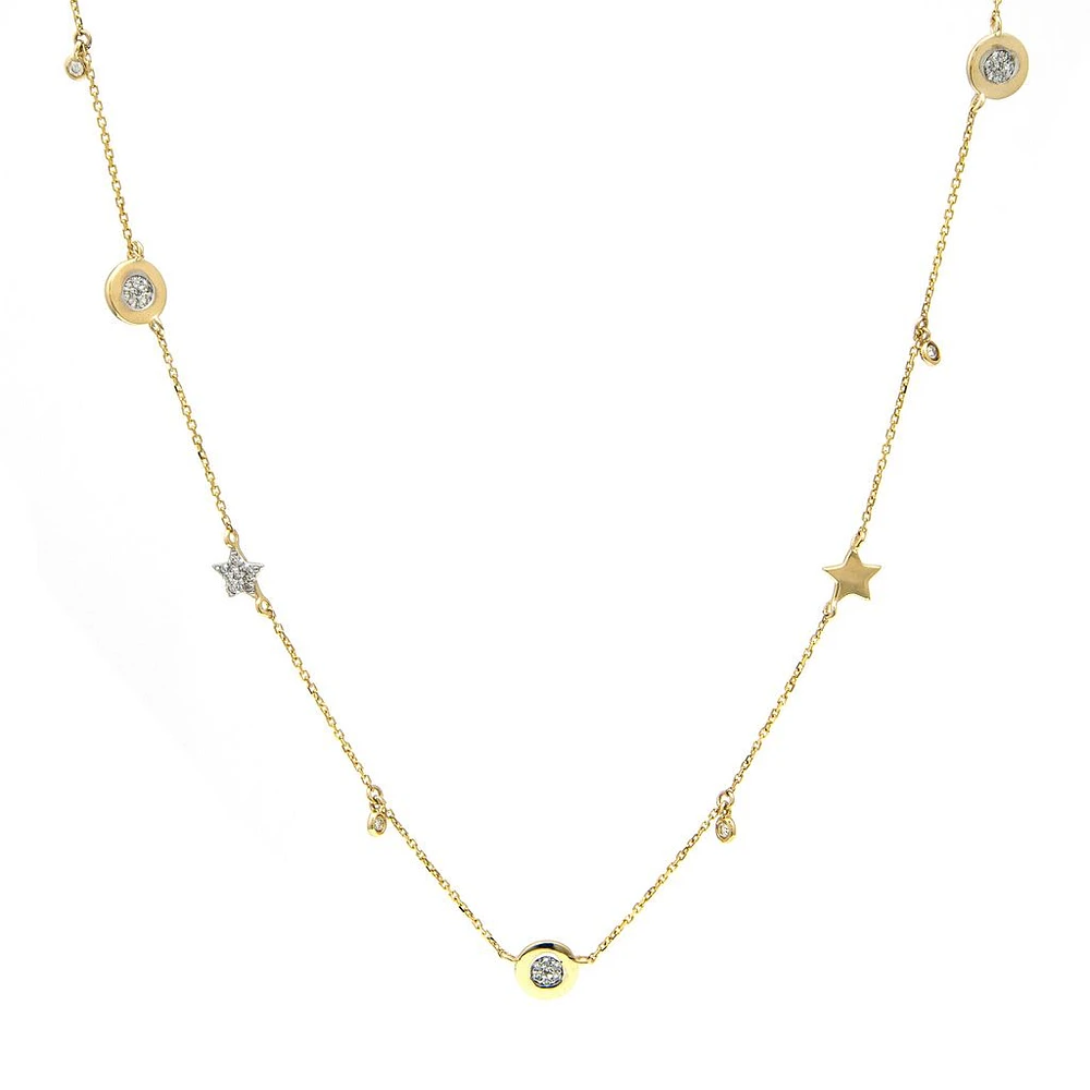 Stars and Disks Necklace