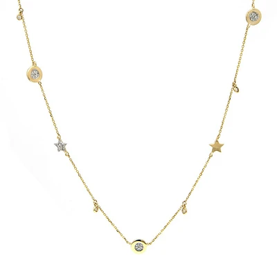 Stars and Disks Necklace