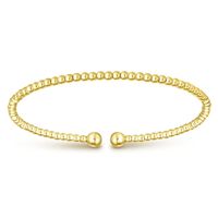 Beaded Gold Bangle