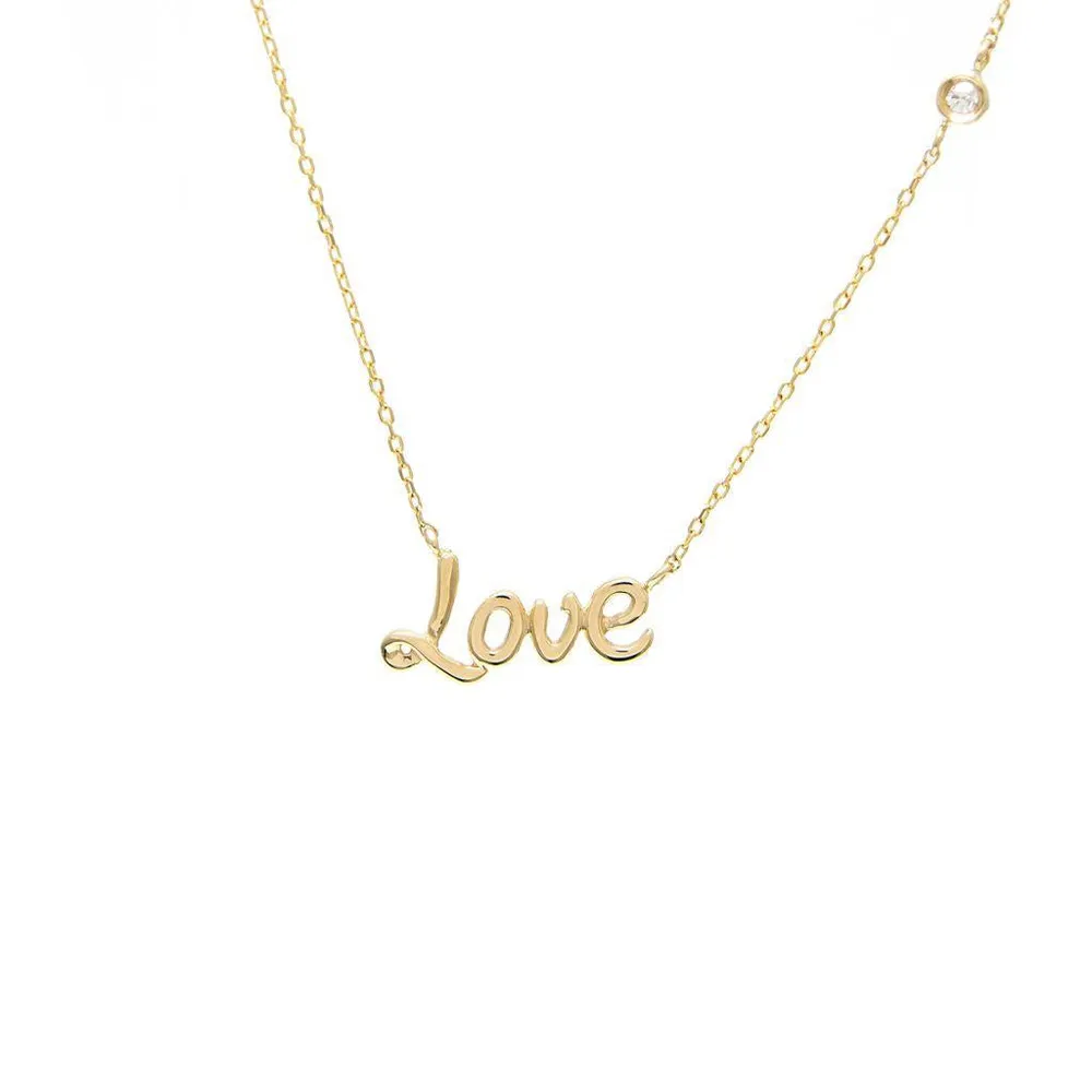 Love Script Necklace