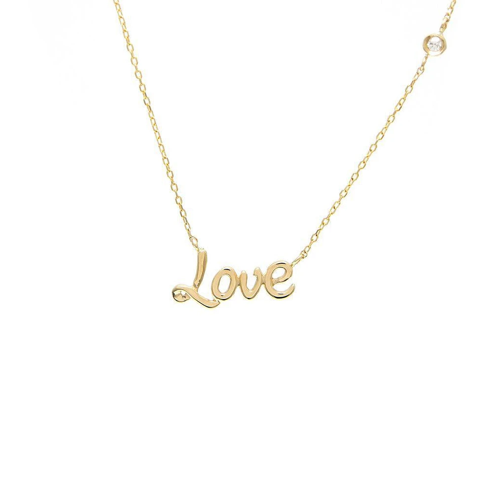 Love Script Necklace