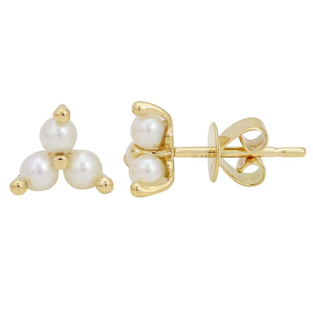 Pearl trio stud Earring