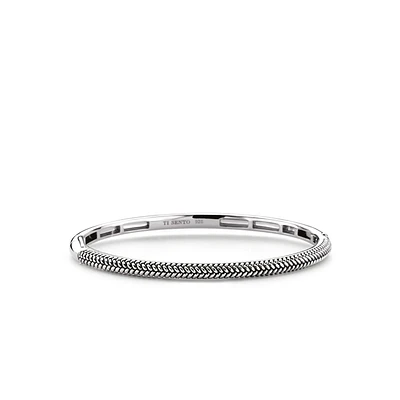 Thin Braided Bangle Bracelet
