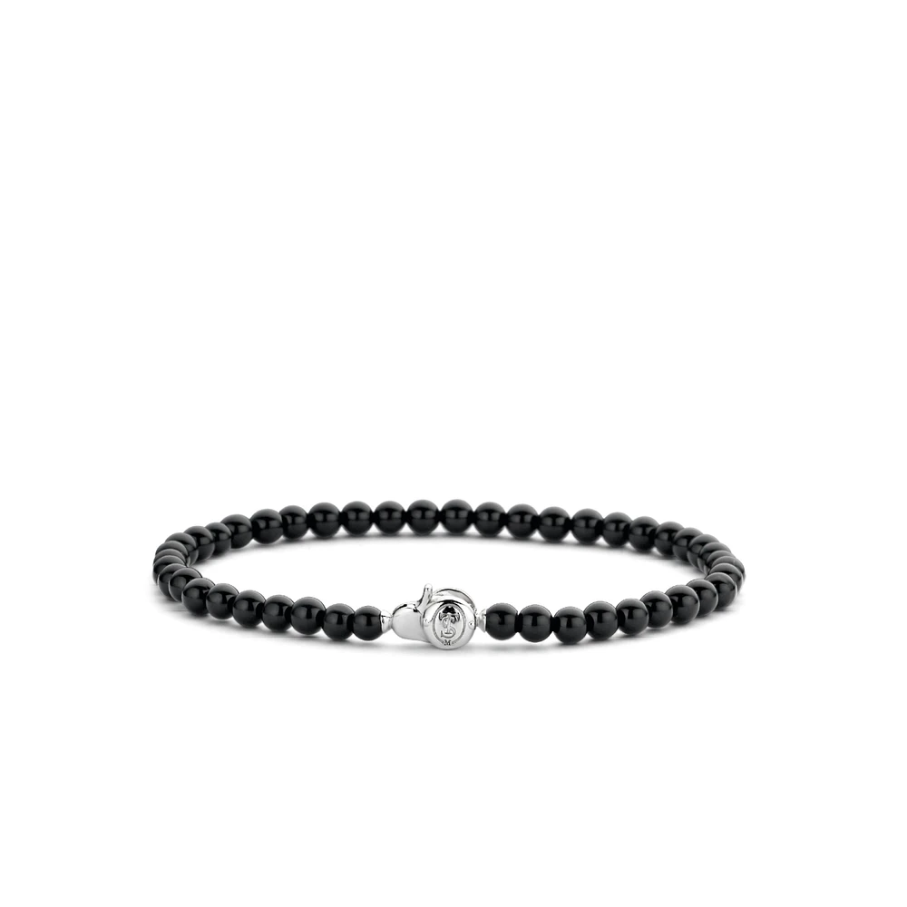 Radiant Onyx Black Bead Bracelet