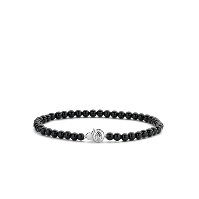Radiant Onyx Black Bead Bracelet
